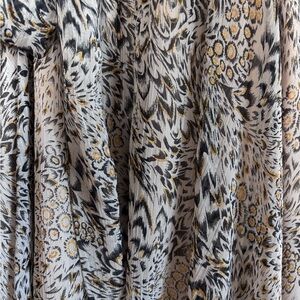 Une Amé Metallic Floral Wrap Maxi Dress | Size L